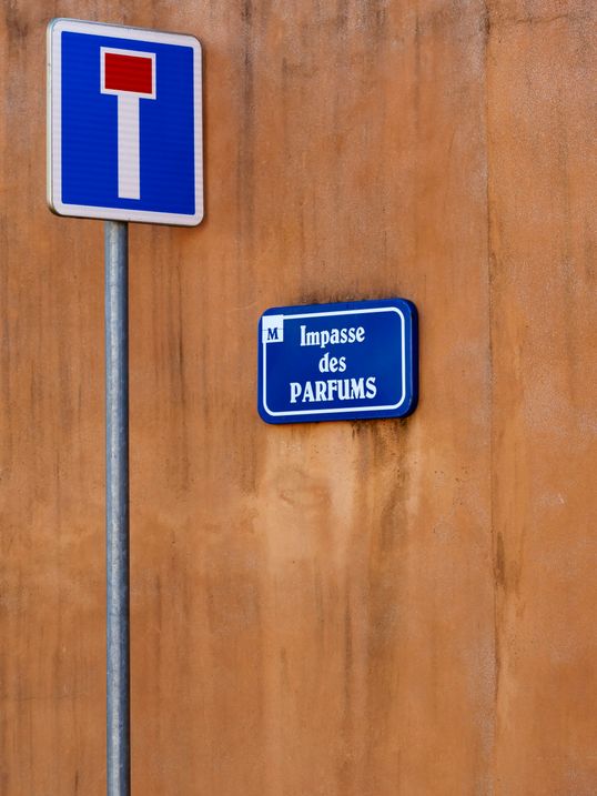 Plaque rue Impasse des parfums à Montpellier'